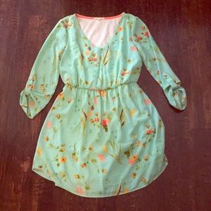 Seafoam floral dress